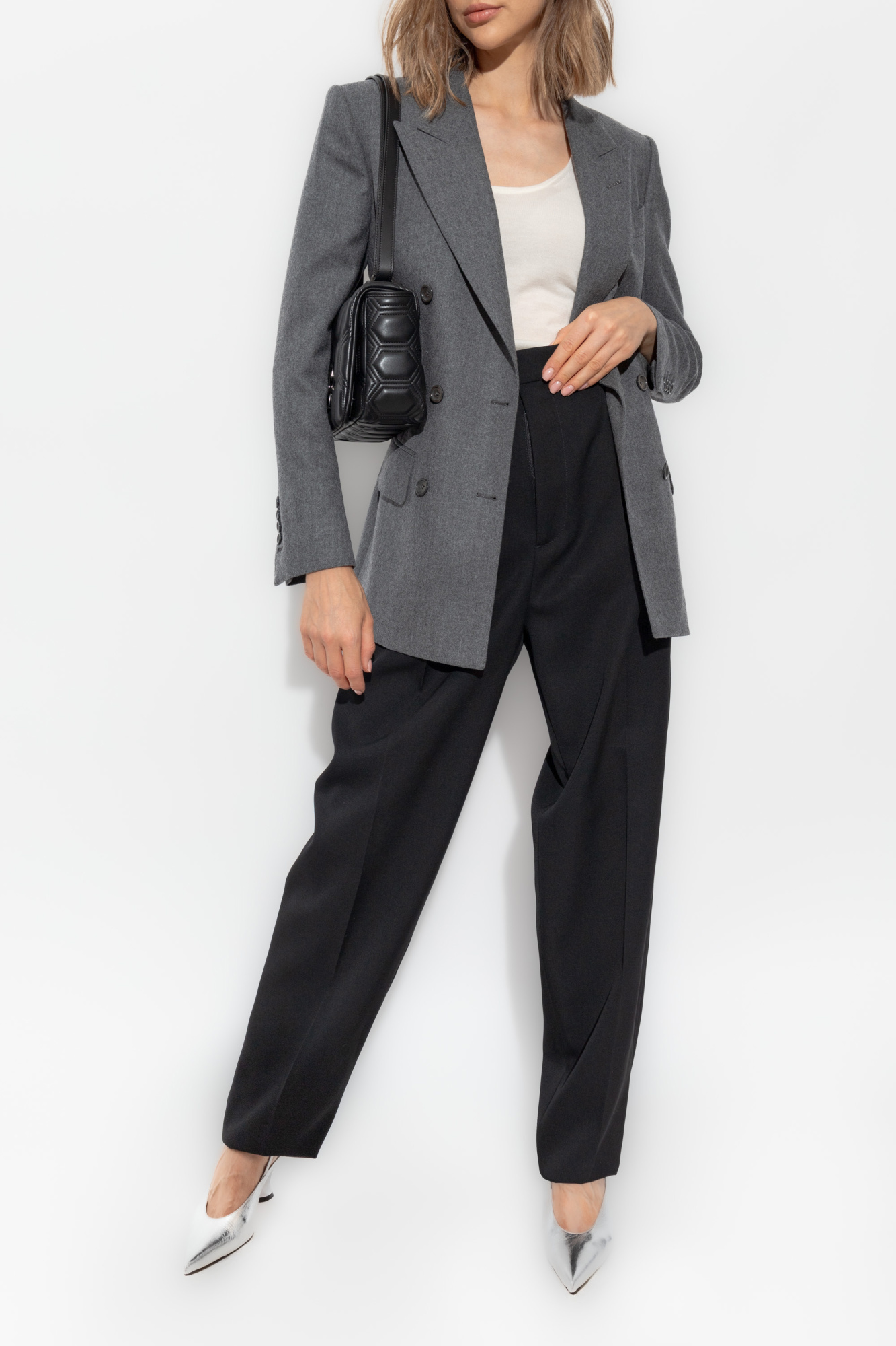 Grey Double-breasted blazer Tom Ford - Vitkac AS